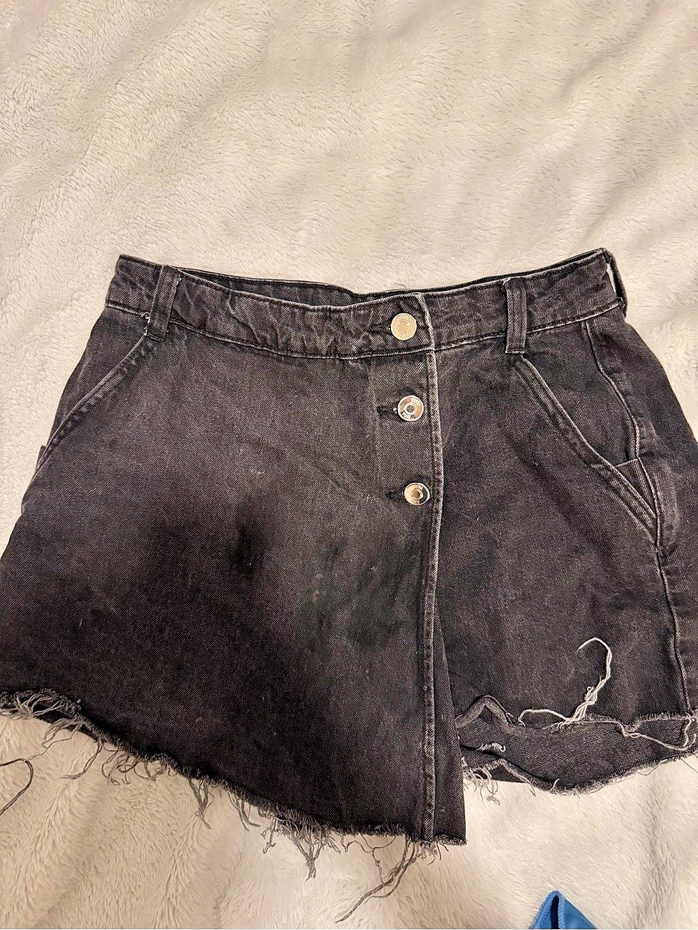Zara Women's Black Denim Jean Shorts Size S
